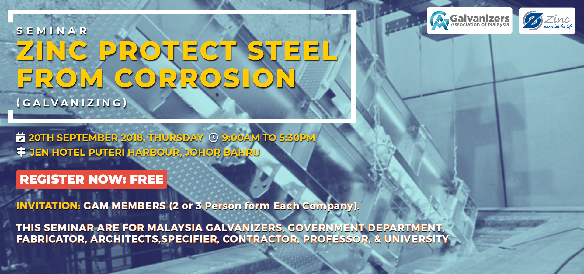 Upcoming Seminar: Zinc Protect Steel From Corrosion (Galvanizing ...